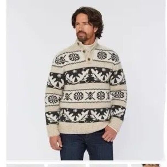 NEW Duluth Trading Co Mens Shetland Wool Fair Isle Sweater SZ 2XL  119.50 ONLINE - Picture 1 of 11